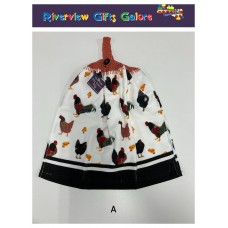 Crochet Top Hand Towel / Tea Towel - Chooks